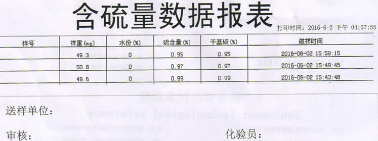 測(cè)硫儀批量打印報(bào)表